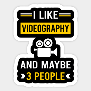 3 People Videography Videographer Sticker